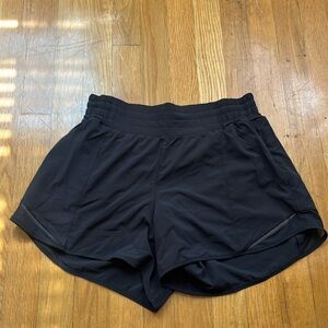 Black Lululemon hotty hot shorts, worn once